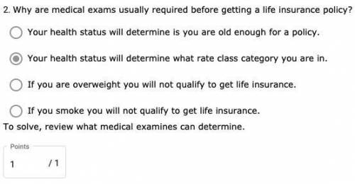 Why are medical exams usually required before getting a life insurance policy?

- Your health stat