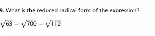What is the reduced radical form of the expression?