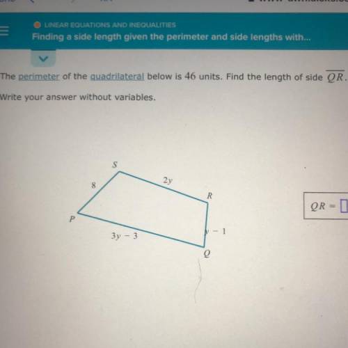 Please help. It’s to finding a side length given the perimeter and side lengths with variables!