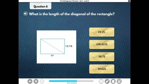What is the length of the diagonal of the rectangle?