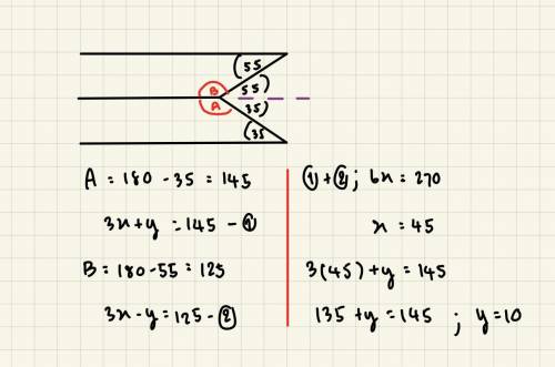 Find X and Y, geometry problem.