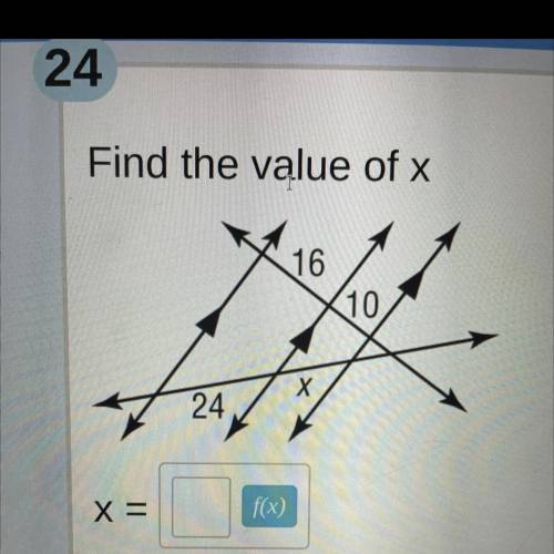 Find the value of X. Show your work