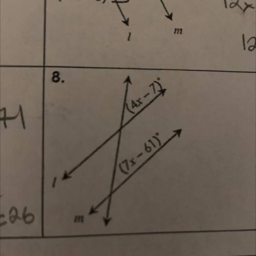 If L ll M , find the value of x
Please help!!
