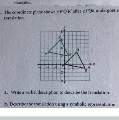 Translation on a coordinate plane