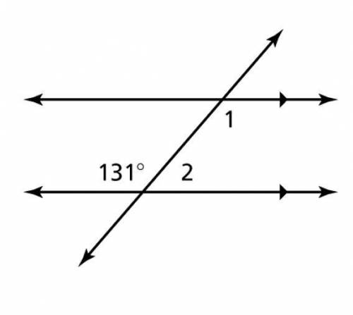 FIND THE MESURES OF THE ANGLES. FIND TWO. ANSWER CHOICES:

A: 131
B: 180
C: 90
D: 49