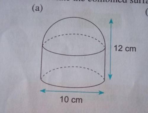 Calculate the combined surface area of the following three-dimensional objects.