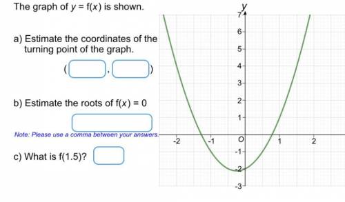 The graph of y=f(x) is shown.
Please answer will mark BRAINELIST!