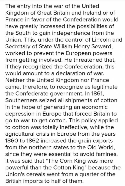 How did the civil war establish a profitable relationship between the north and britian