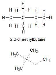 Write the stracture of 2,2-dimetyl butane