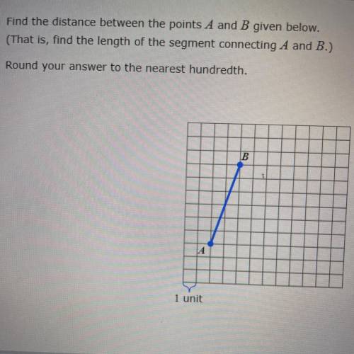Find the distance between the points A and B given below.

(That is, find the length of the segmen