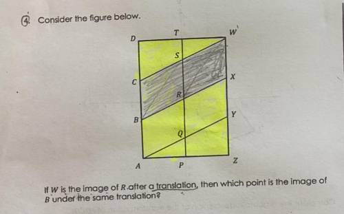 Which point is the image of B under the same translation?