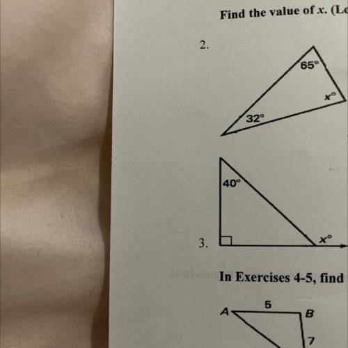 #3 find value of x 
Answer only math
