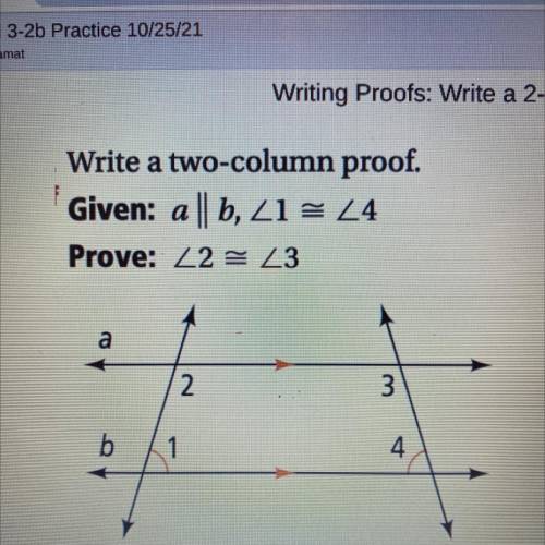Write a two-column proof.