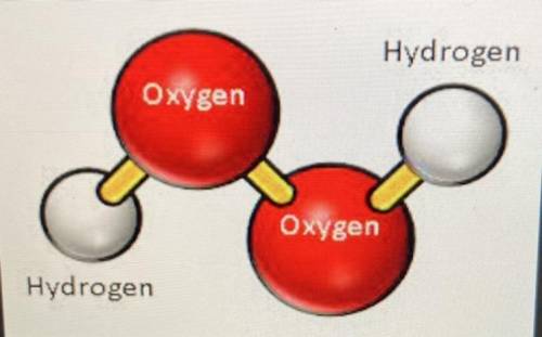 This picture of a water molecule is drawn incorrectly. How could it be corrected?