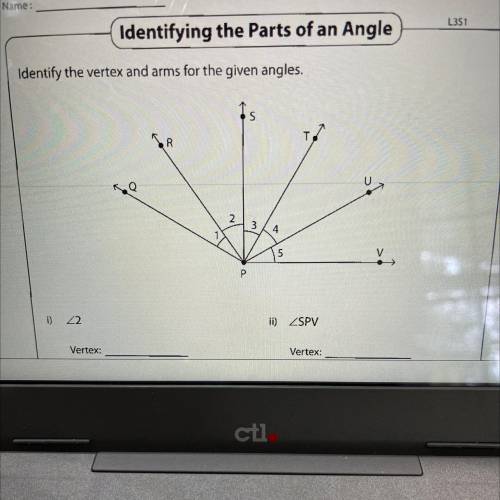 Identifying the Parts of an Angle