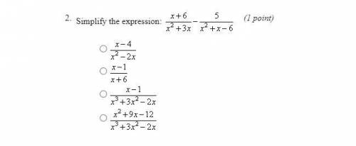 Simplify the expression (Image below) Precalculus please help! D: