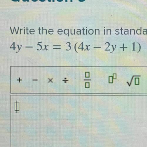 Write the equation in standard form.