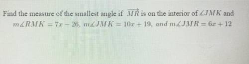 Find the measure of the smallest angle?