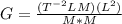 G=\frac{(T^{-2}LM)(L^{2}) }{M*M}