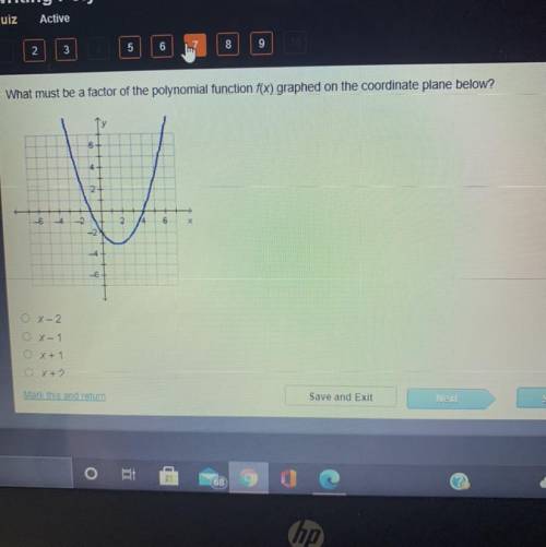 30 POINTS FOR THIS QUESTION

What must be a factor of the polynomial function f(x) graphed on the
