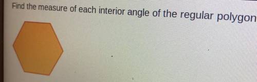 Find the measure of each interior angle of the regular polygon