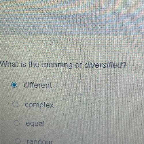 What is the meaning of diversified?
