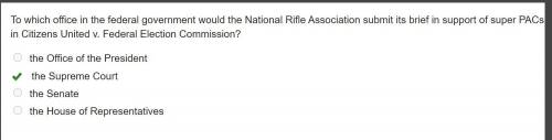 To which office in the federal government would the National Rifle Association submit its brief in