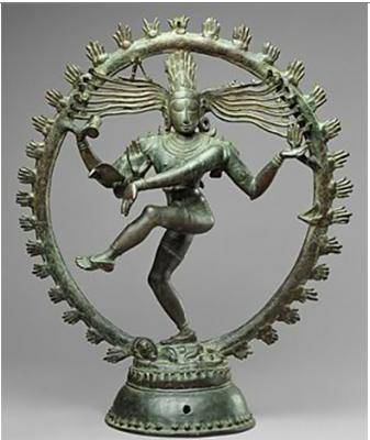 This Hindu Sculpture of Shiva represents the Hindu concept of the cycle of death and rebirth, or re