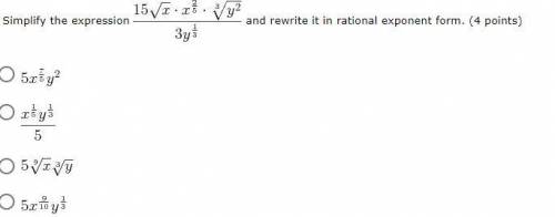 Simplify the expression below and rewrite it in rational exponent form
