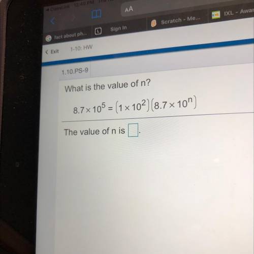 Whats the value of n