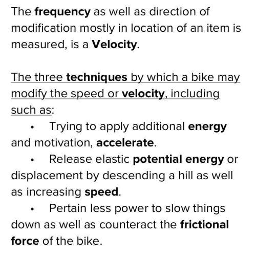 Describe all the ways a bicyclist can accelerate