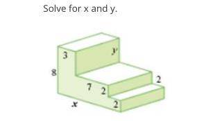 What is the value of x? y is 4