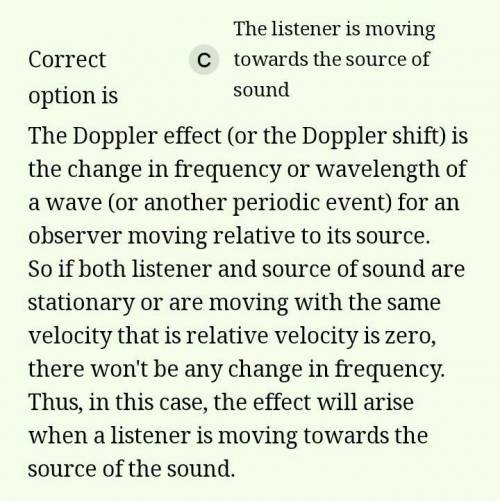 In which of the following situations is the Doppler Effect absent?

The source and the observer are