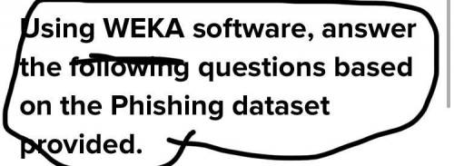 Using WEKA software, answer the following questions based on the Phishing dataset provided.

a) Dra