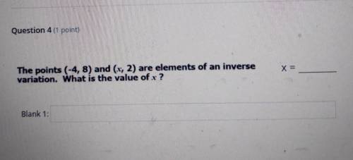 Hey everybody! I got a question here about inverse variation, can anybody help me out?

The points