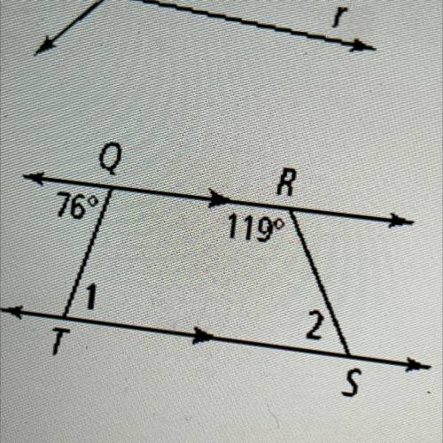 I need help finding angle 1 & 2