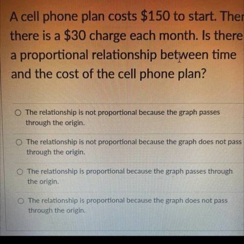 A cell phone plan cost is 150 to start then there’s a 30 charge each month is there a proportional