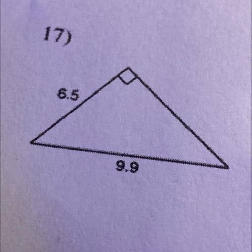 (Pythagorean theorem) find the missing side length. Round to the nearest hundredth (show steps)