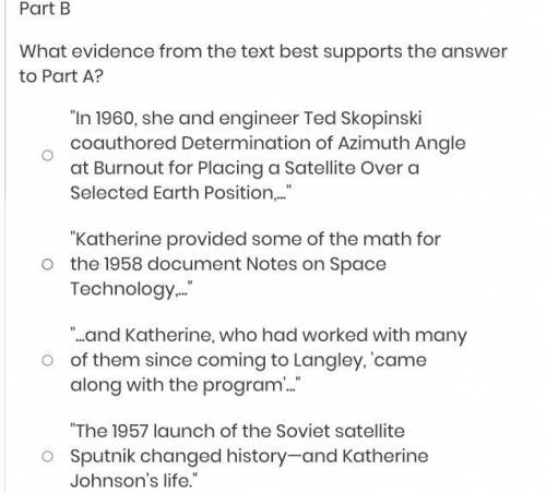 Heres The Book ( Questions are linked )

Read the following paragraph from “Katherine Johnson Biog