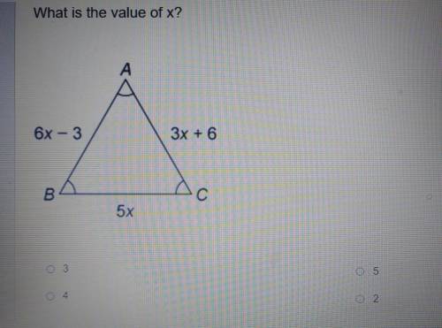 Can someone help please ;v; What is the value of x? Sorry ik it's a little hard to see

•3•4•5•2