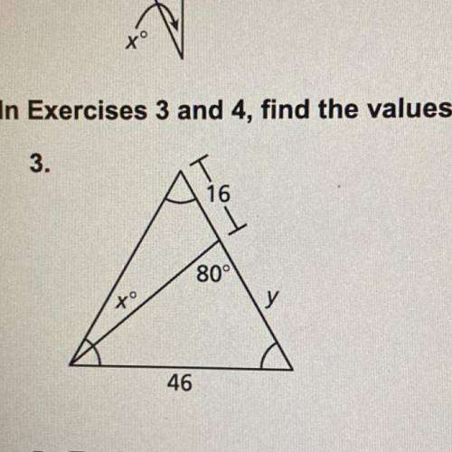 Solve for x and y. (Geometry)