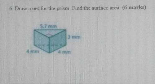 .Draw a net for the prism.Find the surface area.