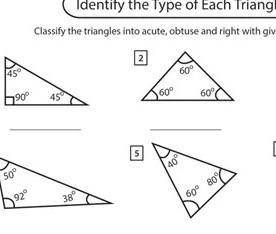 Identify the types of each triangle