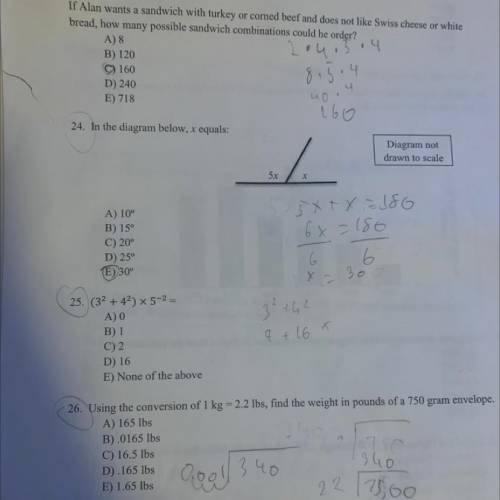 I need help on 25 please and thank you