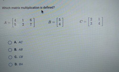 Which matrix multiplication is defined?