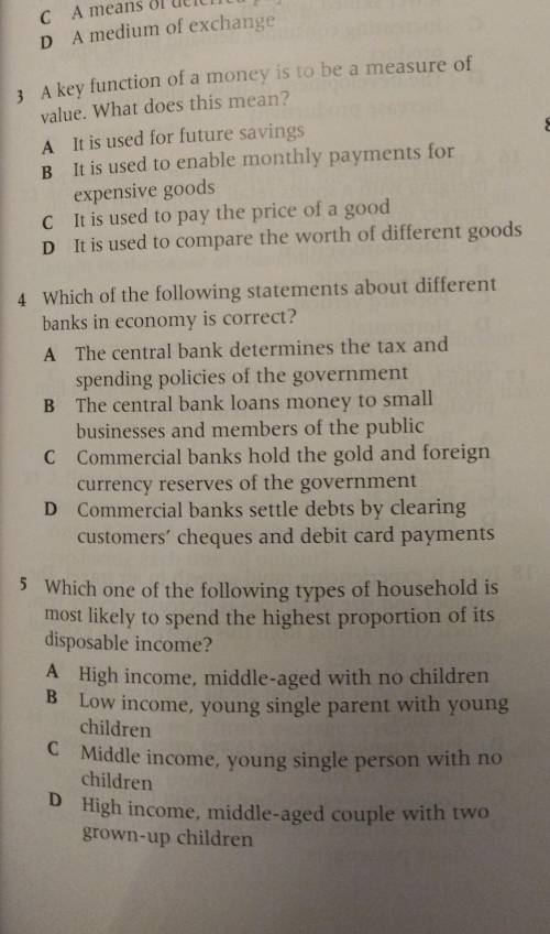 What are the answers to number 3 4 5