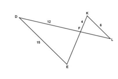 PLEASE HELP ASAP

In the diagram, DE KL
Determine the length of FE and FL (show all work)
FE=