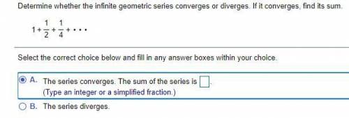 Determine whether the infinite geometric series converges or diverges.