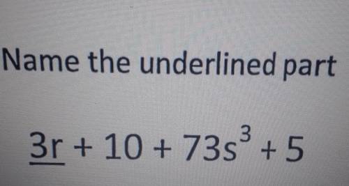 What is it called when a constant and variable are combined (math)