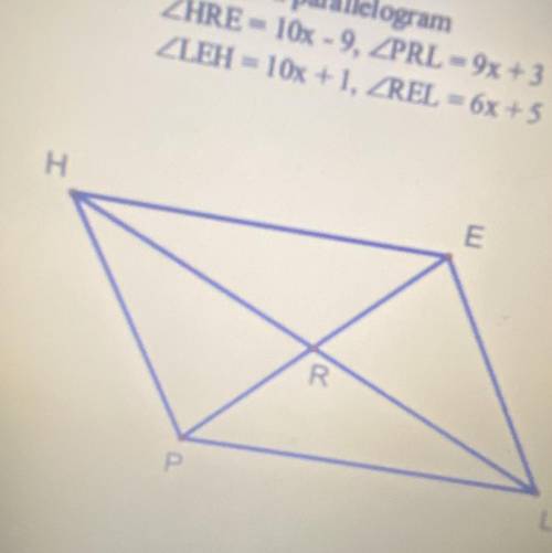 Solve the angles of this parallelogram
help is a parallelogram